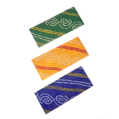 Kuber Industries Heart Home Shagun Envelope for Gift|Bandhej Pattern for Gifting Lifafa|Cardboard Envelope for Marriage|Many Occassions|Pack of 3 (Assorted)