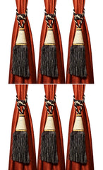 Kuber Industries Beads Beautiful Design Polyester 6 Pieces Curtain Tie Back Tassel Set (Brown) CTKTC33553