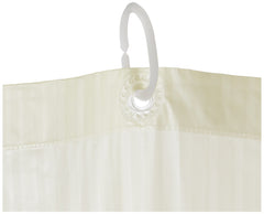 Kuber Industries PVC Solid Water Proof Shower Curtain Standard (Cream), Washable, Pack of 1