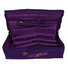 Kuber Industries Brocade Silk Jewellery Kit (CTKTC584, Purple)