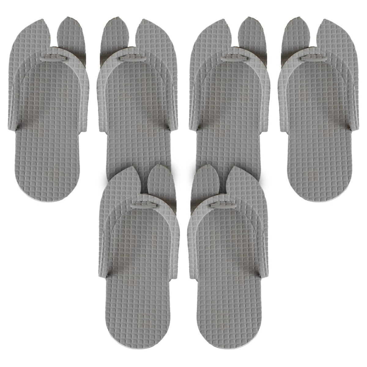 Heart Home Rubber Bathroom Slipper for Men & Women 3 Pair (Grey) 54HH4202.