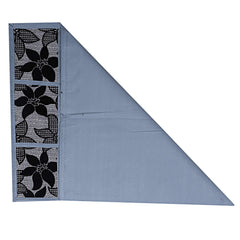 Kuber Industries Floral Design Combo PVC 3 Pieces Fridge Mats, 2 Piece Handle Cover and 1 Piece Fridge Top Cover(Black)