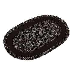 Heart Home Oval Design Soft Cotton Blend Anti Slip 2 Pieces Door Mat 18"x26"(Brown) CTHH5512