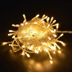 Kuber Industries LED String Lights | Diwali Rice Lights | Christmas Home Decoration Lights | Serial Bulbs String Lights | Lights for Décoration | 15 MTR | Warm White