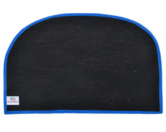 Heart Home D Shape Indoor Outdoor Anti-Slip Rubber Door Mat, 21"x14"- Pack of 2 (Blue)-47HH01284