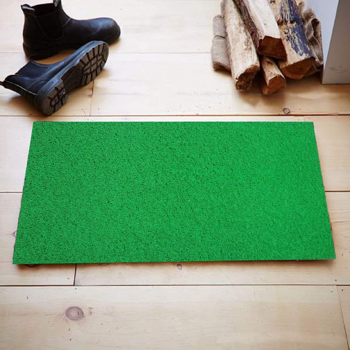 Fun Homes Rexene Rubber Anti Slip Door Mat 16" x24'' (Green)