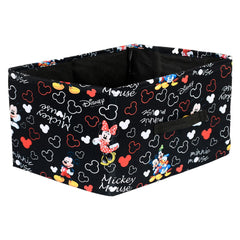 Heart Home Non-Woven Mickey Mouse Print Flodable Drawer Storage/Storage Box For Home Decor (Black) 54HH4220.