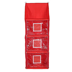 Kuber Industries Cotton Four Cabinet Hanging Baby Almirah (Red)-CTKTC013370