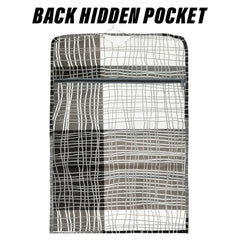 Kuber Industries Document Holder | PVC Lining Design Document Organizer | Double Sided Document Holder for Home | 7 Small Pocket with 3 Zipper | Gray & Black