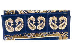 Heart Home Fridge Top Cover with 6 Utility Side Pockets|Peacock Design & Durable Cotton|Size 98 x 58 CM (Blue)