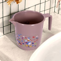 Kuber Industries Disney Team Bathroom Mug | Plastic Bath Mug for Bathroom | Mug for Bathroom | Mug for Toilet | Washroom Jug | 111 Bath Mug | 1 LTR | Pack of 4 | Brown