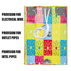 Heart Home Washing Machine Cover | Yellow & Check Print Washing Machine Cover | PVC | Top Load Semi-Automatic Washing Machine Cover | Multi