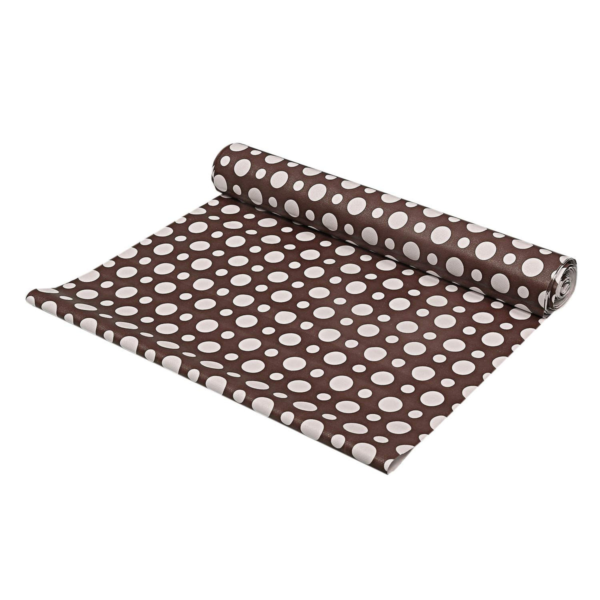 Kuber Industries Dots Design PVC Wardrobe Kitchen Drawer Shelf Mat 10 Mtr (Brown) (CTKTC024275)