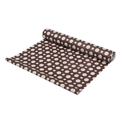 Kuber Industries Dots Design PVC Wardrobe Kitchen Drawer Shelf Mat 10 Mtr (Brown) (CTKTC024275)