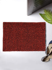 Kuber Industries Double Shade Thread Rubber Anti Slip Door Mat (Red and Black, 16" x24'') - CTKTC039953