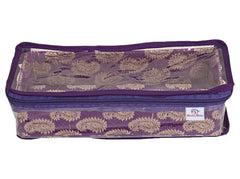 Heart Home Multipurpose Carry Design Laminated 1 Rod Bangle Box/Organizer/Case With Tranasparent Top (Purple)-47HH049
