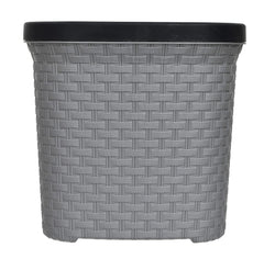 Kuber Industries Open Plastic Dustbin Without Lid|Garbage Bin, Trash Can, Waste Bin For Home, Office 7 Litre (Grey)