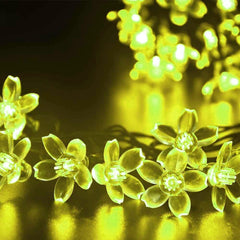 Kuber Industries Diwali Lights | 14 Flower Fairy Lights for Diwali | Christmas | Home Decoration | Indoor & outdoor | Diwali Lights for Decoration | Crystal Flower | Light Green