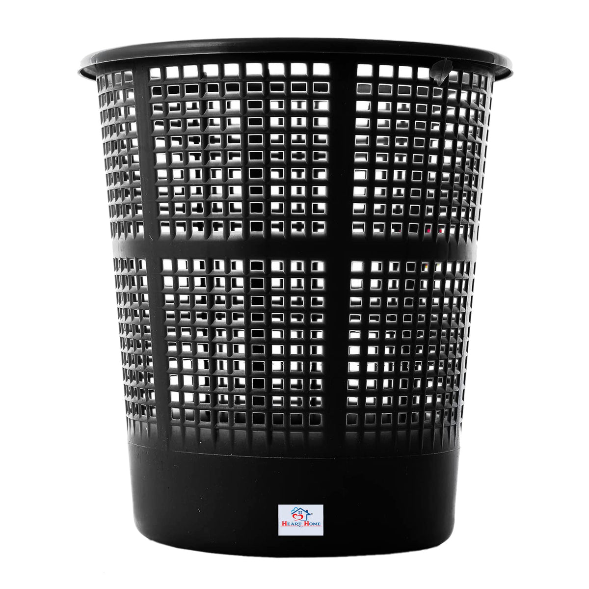 Heart Home Mesh Design Plastic Dustbin/Garbage Bin, 5Ltr. (Black)-47HH0774