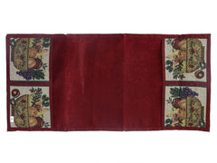 Kuber Industries King and Queen Design Velvet Oven Top Cover - Maroon (CTKTC03346)