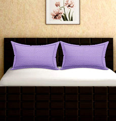 Heart Home Rhombus Design Set of 6 Soft & Smooth Cotton Pillow Cover 18 x 28 inch (Purple)