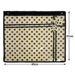 Kuber Industries Dot Print Non-Woven Single Saree cover For Store Saree, Lehenga, Suit With Transparent Top,Pack of 3 (Cream) 54KM4150