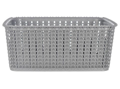 Heart Home Multiuses Large M 20 Plastic Tray/Basket/Organizer Without Lid- Pack of 3 (Grey) -46HH097