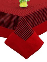 Kuber Industries Dining Table Cover 6 Seater|Table Cloth|Table Cover for Home, Restaurant|Maroon