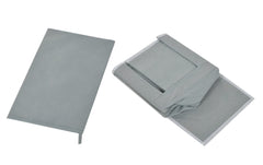 Kuber Industries cotton Foldable Shirt Stacker With Carrying Handle & Lid |Cloth Wardrobe Organizer|Size 38 x 26 x 24 CM (Grey, Rectangular)