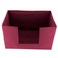 Kuber Industries Large Capacity Space Saver Closet, Stackable and Foldable Saree, Clothes Storage Bag, Non-Woven Rectangle Cloth Saree Stacker Wardrobe Organizer (Maroon) CTKTC034577