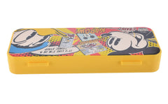 Heart Home Mickey Mouse & Friends Printed Durable Plastic Pencil Box, Pencil Case For School Kids With Number Lock System & Accessories (Yellow) (HS39HEARTH022650)