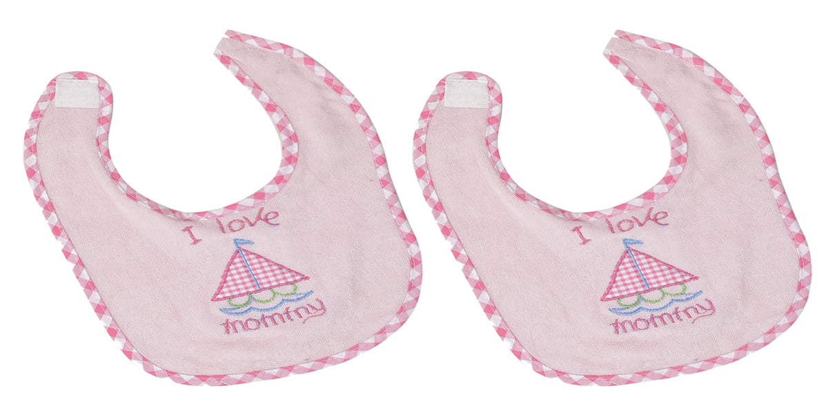 Heart Home Unisex Baby Cotton Super Bib, Baby Bib, Washable, Stain And Odor Resistant-Pack of 2 (Pink)-HS43HEARTH25502