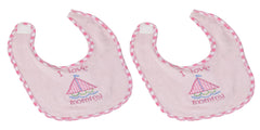 Heart Home Unisex Baby Cotton Super Bib, Baby Bib, Washable, Stain And Odor Resistant-Pack of 2 (Pink)-HS43HEARTH25502