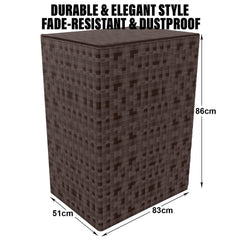 Heart Home Washing Machine Cover | Shelf Check Washing Machine Cover | Soft PVC | Top Load Semi-Automatic Washing Machine Cover | Brown