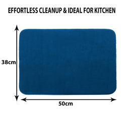 Heart Home Dish Dry Mat | Microfiber Drying Mat | Reversible Kitchen Drying Mat | Absorbent Mat | Kitchen Dish Dry Mat | 38x50 | Pack of 2 | Blue & Maroon