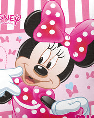 Heart Home Disney Minnie Bolster Cover|Polyester Bolster Cover Set|Diwan Round Bolster Pillow Covers|Luxurious Roll Masand Cover|Pack of 2 (Pink)