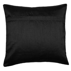 Kuber Industries Cushion Cover | Sofa Cushion Covers | Square Cushion Covers | Velvet Cushion Covers | Gold Print Couch Cushion Covers | Set of 5 | 16 Inch | Black