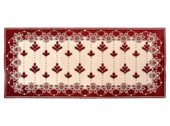 Heart Home Rectangular Floral Print Cotton Table Runner for Dining and Center Table, Wedding, Everyday Use, Dinner Parties (Maroon)-50HH01290