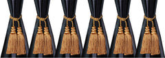 Kuber Industries Polyester 6 Pieces Curtain Tie Back Tassel Set (Gold) CTKTC33497