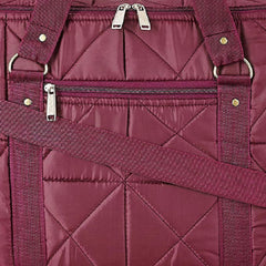 Kuber Industries Parachute Foldable Duffle Bag/Bag Packs with Handle for Traveling Pack of 2 (Maroon) 52KM3969