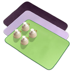 Heart Home Dish Dry Mat | Microfiber Drying Mat | Reversible Kitchen Drying Mat | Absorbent Mat | Kitchen Dish Dry Mat | 38x50 | Pack of 3 | Multi