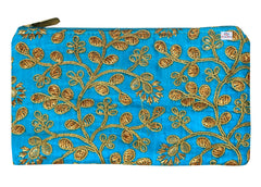 Heart Home Embroidery Women Hand Purse Wallet For Party, Wedding, Dating (Blue)