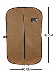 Kuber Industries Embossed Design Half Transparent Non Woven Men's Coat Blazer Cover (Golden) -CTKTC43499