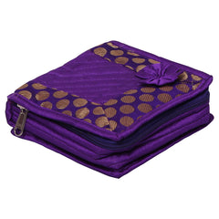 Heart Home Portable Jewellery Organizer With 4 Tranasparent Pockets, Set of 2 (Blue)-HS_38_HEARTH21228