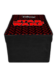 Kuber Industries Disney Star Wars Print Non Woven 2 Pieces Fabric Foldable Cloth Storage Wardrobe Organiser Box with Lid, Extra Large (Maroon)-KUBMART16319