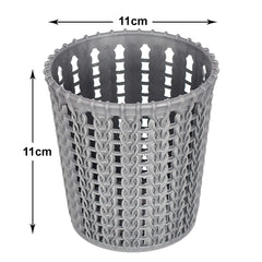 Heart Home Pen or Pencil Holder|M10 Plastic Storage Organizer|Round Cutlery Holder|Stationery Holder for Office & Home|Pack of 4 (Grey)