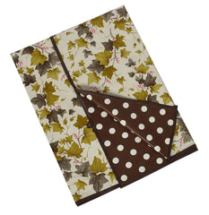 Heart Home PVC Floral Print Both Sided Bed Server Food Mat, Bedsheet Protector for Home 36"x36" (Green) 54HH4337.
