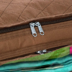 Kuber Industries Non-Woven Living Box, Underbed Storage, Cloth Storage Boxes for Wardrobe With Window (Blue) 54KM4093
