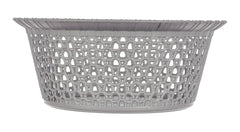 Heart Home Multipurposes Round Plastic Basket, Organizer for Kitchen, Countertops, Cabinets, Bathrooms- Set of 3 (Grey) -46KHH02