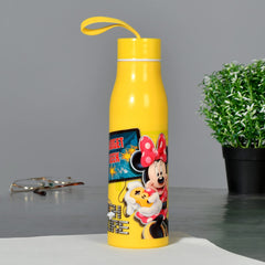 Heart Home Mickey & Minnie Printed Insulated Water Bottle-600ml (Yellow)